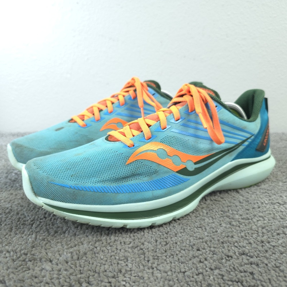 Saucony Kinvara 12 Running Shoes Mens Size 10.5 S20619-26 Blue Orange Sneakers